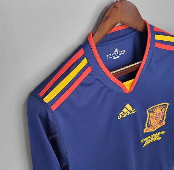 Retro long sleeve Spain 2010 away Soccer Jersey - Image 8