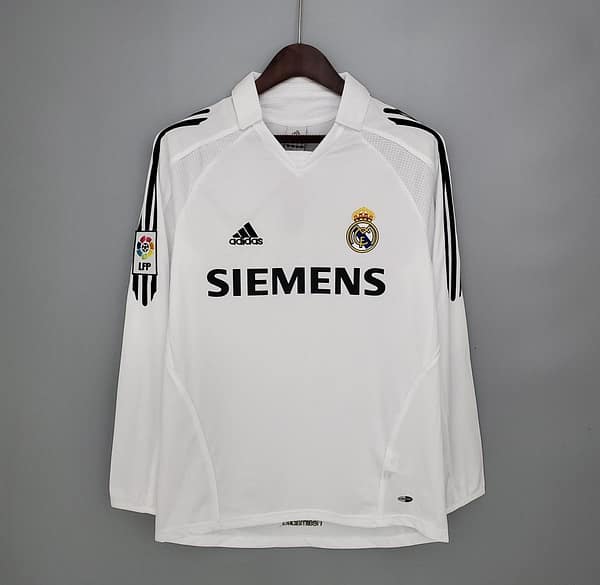 Retro long sleeve Real Madrid 05/06 home Soccer Jersey