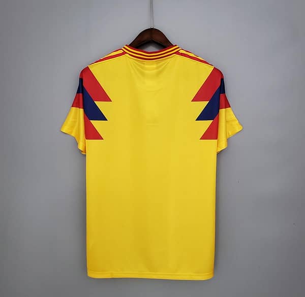 Retro Colombia 1990 home Soccer Jersey - Image 2