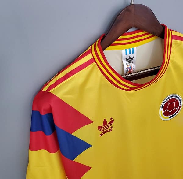 Retro Colombia 1990 home Soccer Jersey - Image 5