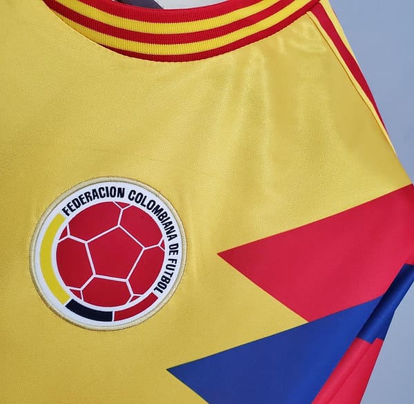 Retro Colombia 1990 home Soccer Jersey - Image 7