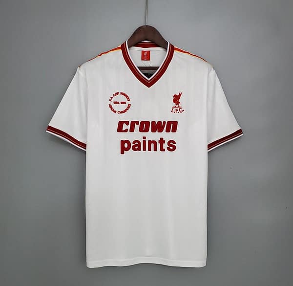 Retro 85/86 Liverpool away white Soccer Jersey
