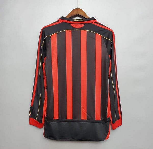 Retro 06/07 AC Milan Long sleeve home Soccer Jersey - Image 3
