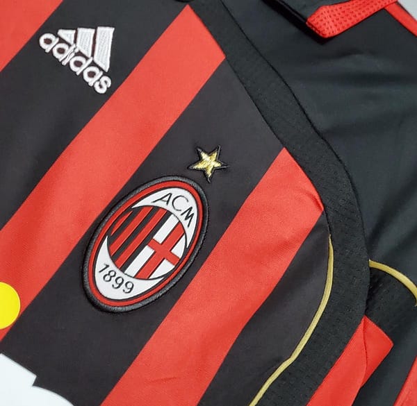 Retro 06/07 AC Milan Long sleeve home Soccer Jersey - Image 7