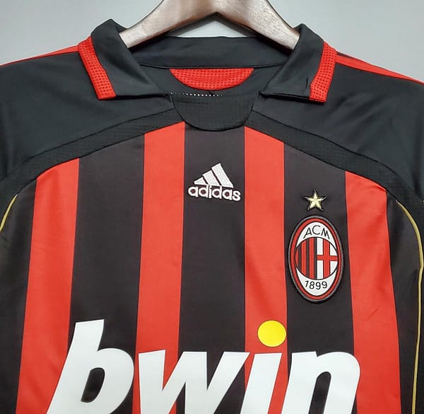 Retro 06/07 AC Milan Long sleeve home Soccer Jersey - Image 8