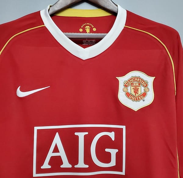 Retro 06/07 Manchester United Long sleeve home Soccer Jersey - Image 8