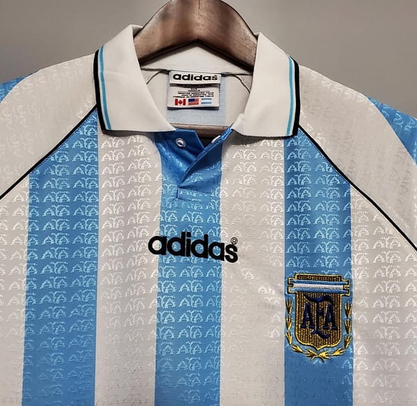 Retro 1996 Argentina Home Jersey - Image 9