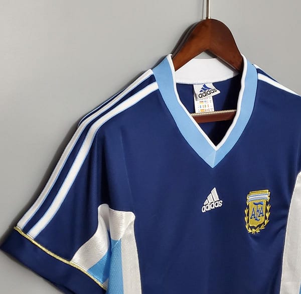 Retro Argentina 1998 away Soccer Jersey - Image 8