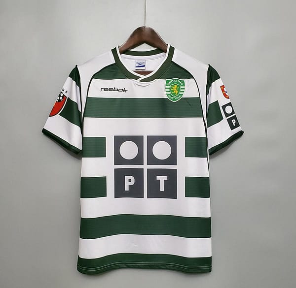 Retro Sporting Lisbon 01/03 home Soccer Jersey