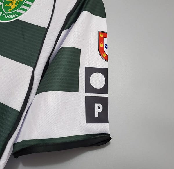 Retro Sporting Lisbon 01/03 home Soccer Jersey - Image 5