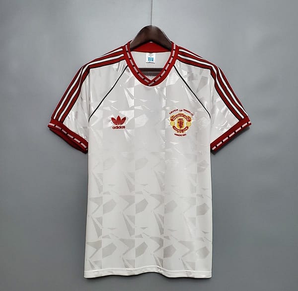 Retro 1991 Manchester United white Soccer Jersey