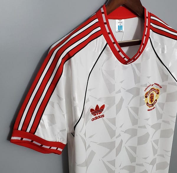 Retro 1991 Manchester United white Soccer Jersey - Image 4
