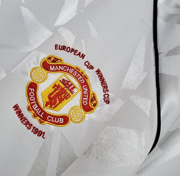 Retro 1991 Manchester United white Soccer Jersey - Image 7