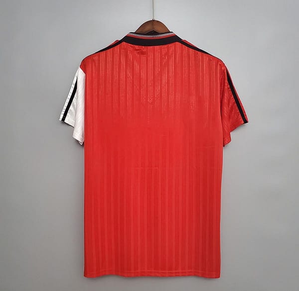 Retro 95/96 Rangers Red and White Soccer Jersey - Image 2