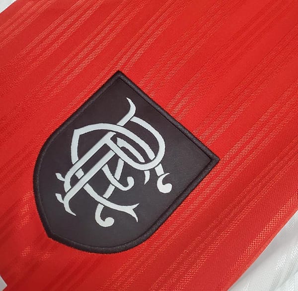 Retro 95/96 Rangers Red and White Soccer Jersey - Image 8