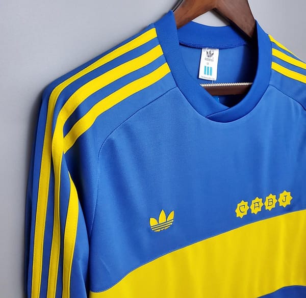 Retro Long sleeve 1981 Boca Juniors home Soccer Jersey - Image 3