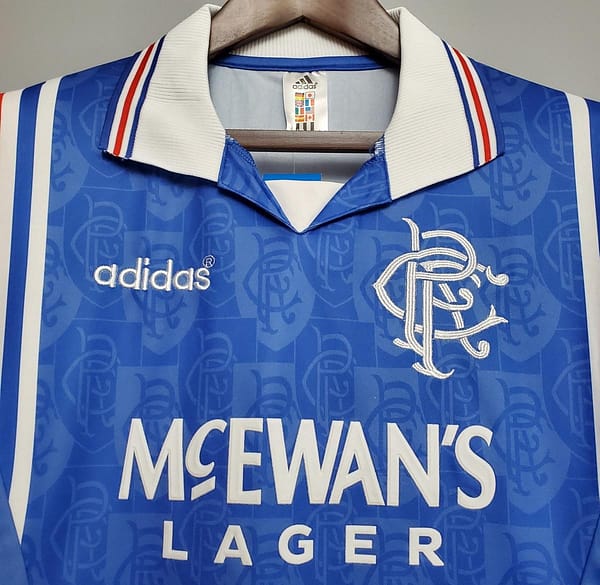 Retro 96/97 Rangers home Soccer Jersey - Image 9