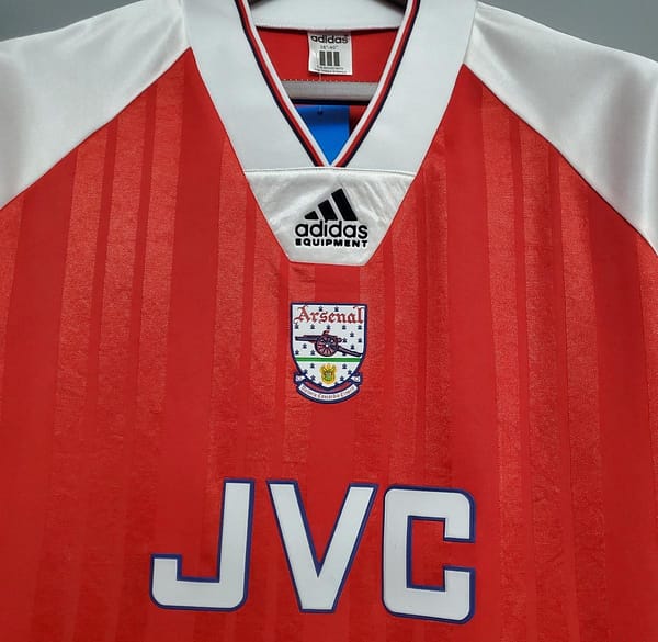 Retro Arsenal 92/93 home Soccer Jersey - Image 7