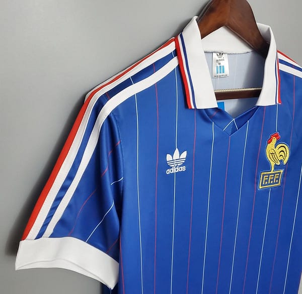 Retro France 1982 home Soccer Jersey - Image 4