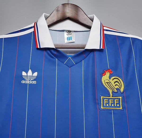 Retro France 1982 home Soccer Jersey - Image 8
