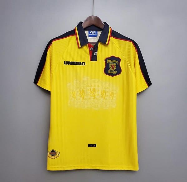 Retro Scotland 96/98 Yellow Soccer Jersey