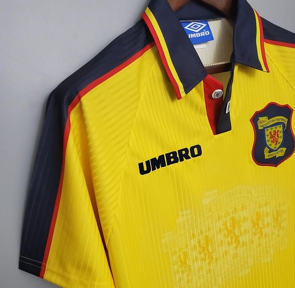 Retro Scotland 96/98 Yellow Soccer Jersey - Image 5