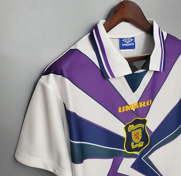 Retro Scotland 94/96 White Soccer Jersey - Image 4