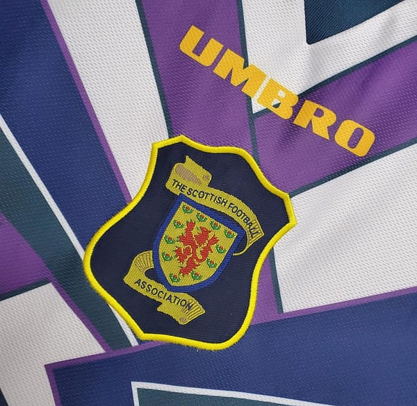Retro Scotland 94/96 White Soccer Jersey - Image 5
