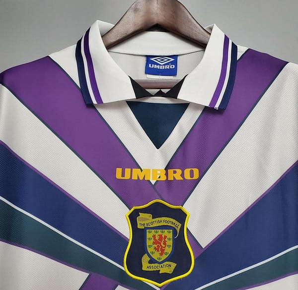 Retro Scotland 94/96 White Soccer Jersey - Image 6