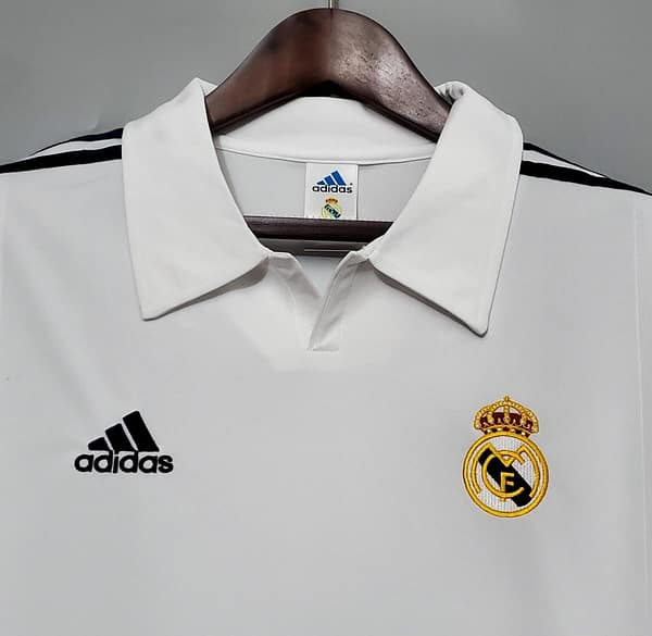 Retro Long Sleeve 01/02 Real Madrid Home Champion league Jersey (No Sponsor) - Image 8