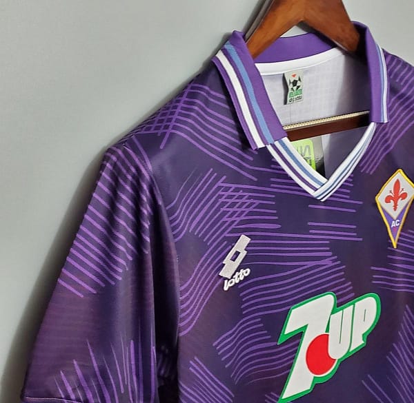 Retro 92/93 Fiorentina home Soccer Jersey - Image 3