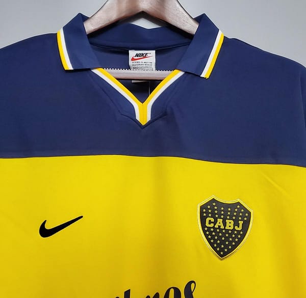 Retro Boca Juniors 1999 home Soccer Jersey - Image 2