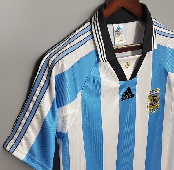 Retro Argentina 1998 home Soccer Jersey - Image 5