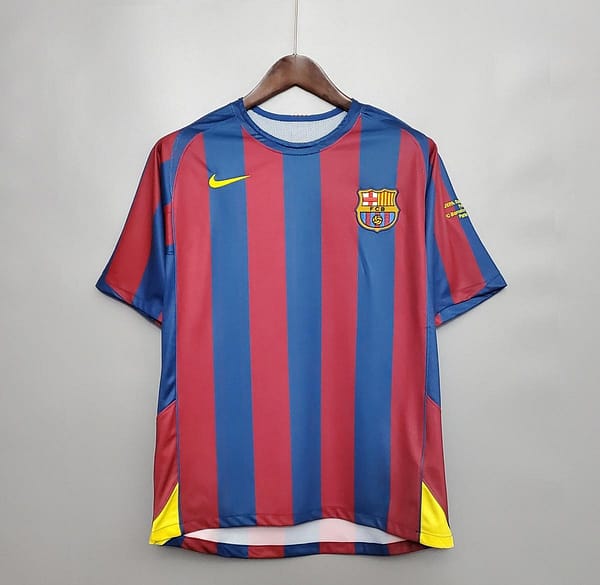 Retro Barcelona 2006 UEFA Champions League Home Soccer Jersey