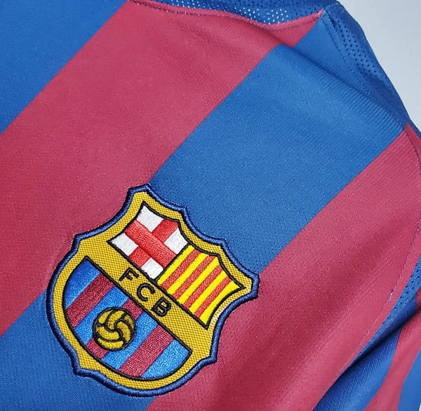 Retro Barcelona 2006 UEFA Champions League Home Soccer Jersey - Image 3
