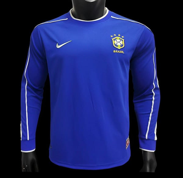 Retro 1998 Brazil Away Long Sleeve Jersey