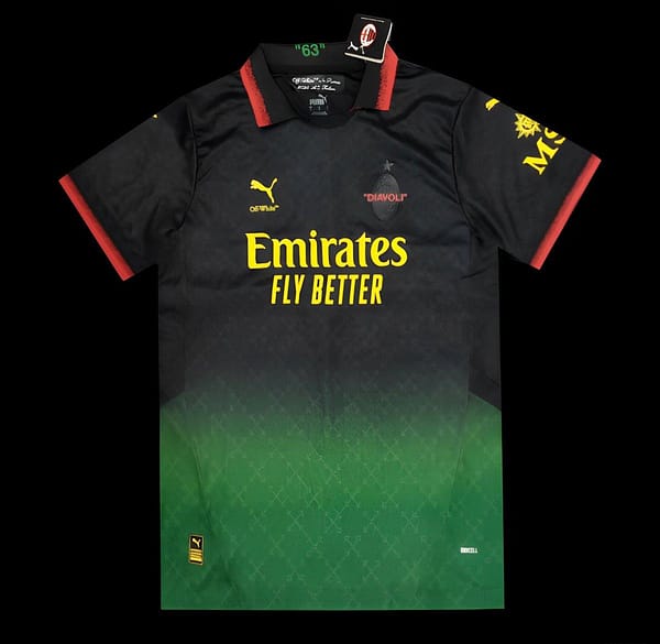 25/26 AC Milan x OFFWHITE Black Special Jersey