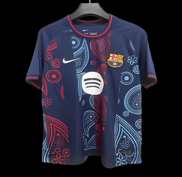 24/25 Barcelona White 125th Anniversary Navy Special Pattern Jersey