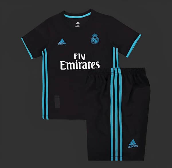 Retro Kids 17/18 Real Madrid Away Black Jersey