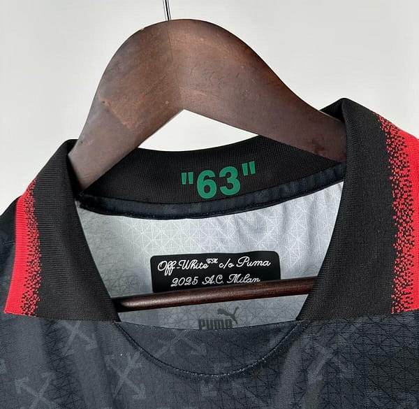 Player Version 25/26 AC Milan x OFFWHITE Black Special Jersey - Image 7