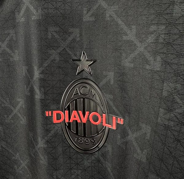 Player Version 25/26 AC Milan x OFFWHITE Black Special Jersey - Image 11