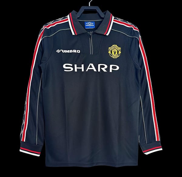 Retro 98/99 Manchester United Long Sleeve Goalkeeper Navy Jersey