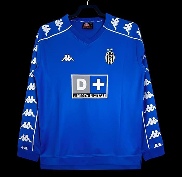 Retro 99/00 Juventus Away Long Sleeve Blue Jersey