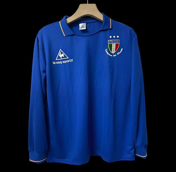 Retro 1982 Italy Home Long Sleeve Jersey