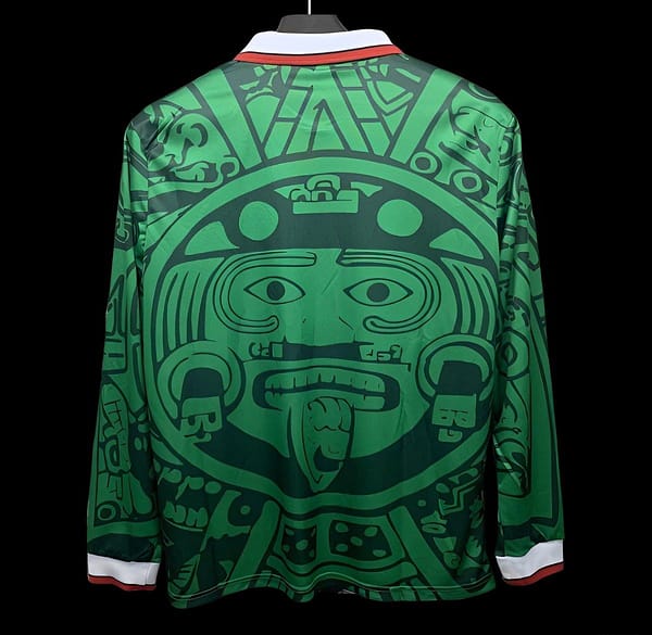 Retro 1998 Mexico Home Long Sleeve Jersey - Image 2