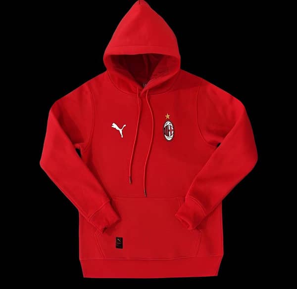 24/25 AC Milan Navy/Red/Black/Beige/Grey Hoodie WIth Black Badge