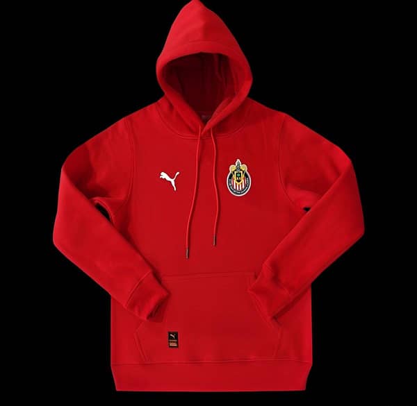24/25 Chivas Guadalajara Navy/Red/Black/Beige/Grey Hoodie WIth Black Badge