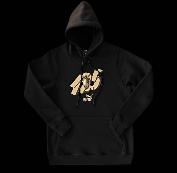24/25 AC Milan 125Th Navy/Red/Black/Beige Hoodie WIth Black Badge