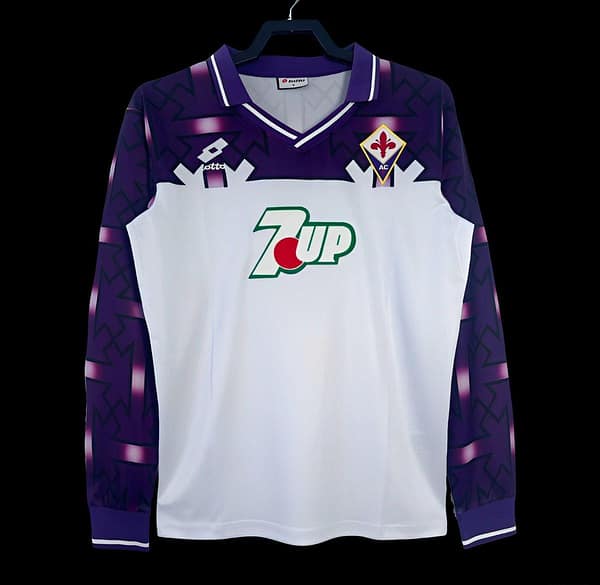 Retro 92/93 Fiorentina Away Long Sleeve  Jersey