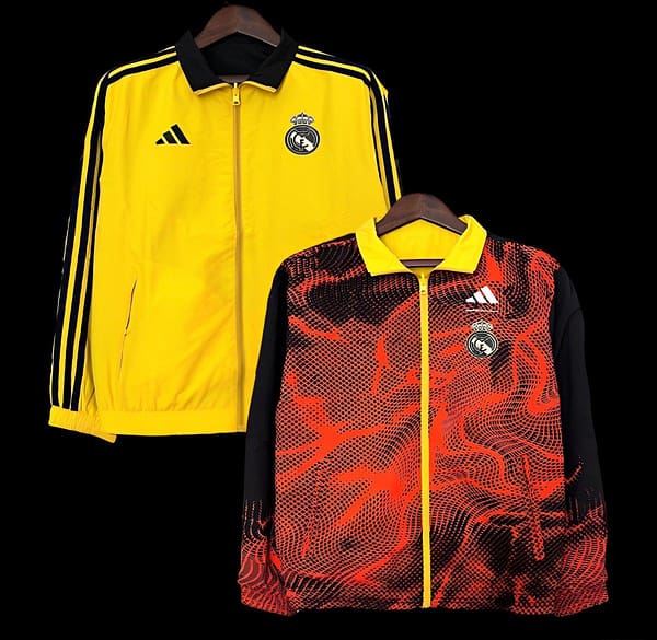 24/25 Real Madrid Yellow/Red Reversible Windbreaker